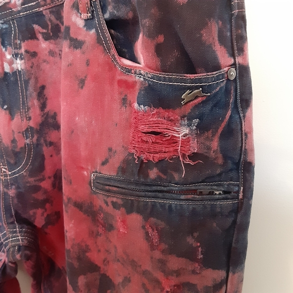 NWOT A. TIZIANO TYE DYE RIDING JEANS - Picture 4 of 15
